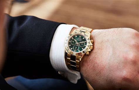 golden rolex am arm